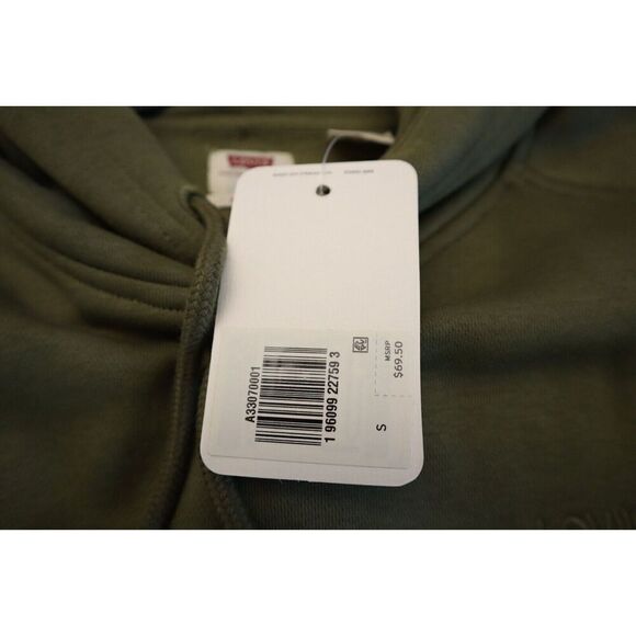 Levi's A33070001 Men's Sz S Martini Olive/Medium Gray Sweatshirt Fitness Hoodie - Picture 5 of 9